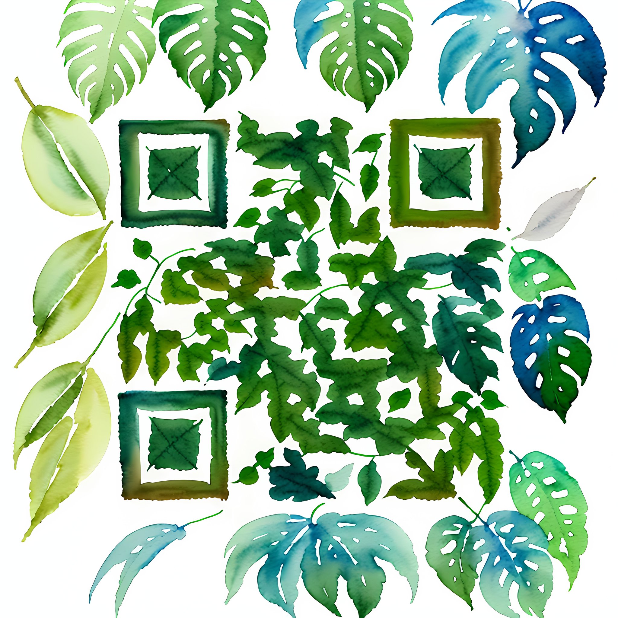 Leaves in watercolor